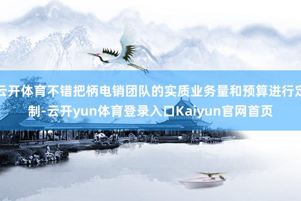 云开体育不错把柄电销团队的实质业务量和预算进行定制-云开yun体育登录入口Kaiyun官网首页