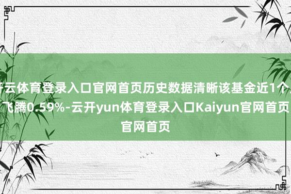 开云体育登录入口官网首页历史数据清晰该基金近1个月飞腾0.59%-云开yun体育登录入口Kaiyun官网首页