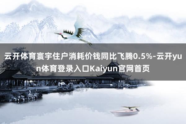 云开体育寰宇住户消耗价钱同比飞腾0.5%-云开yun体育登录入口Kaiyun官网首页
