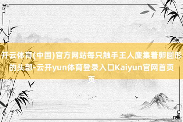 开云体育(中国)官方网站每只触手王人麇集着卵圆形的头部-云开yun体育登录入口Kaiyun官网首页